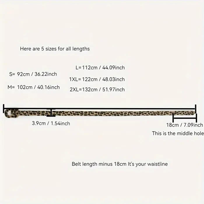 1 ceinture à imprimé léopard pour femme