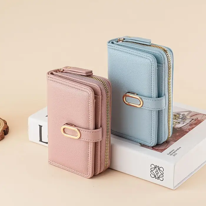Portefeuille femme 2025 tendance en cuir Mini court