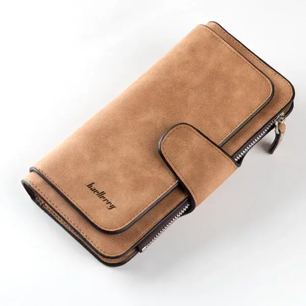Portefeuille en cuir à moraillon pour femme