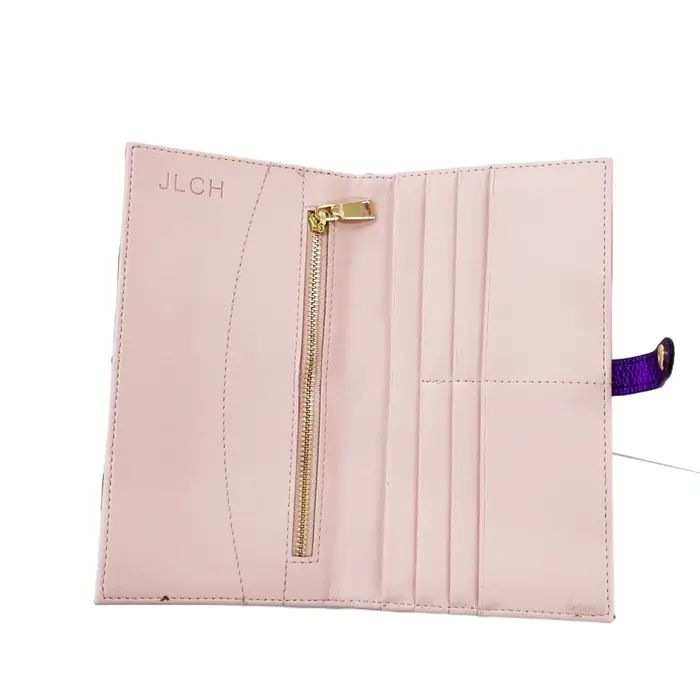 Portefeuille long en cuir PU élégant pour femmes