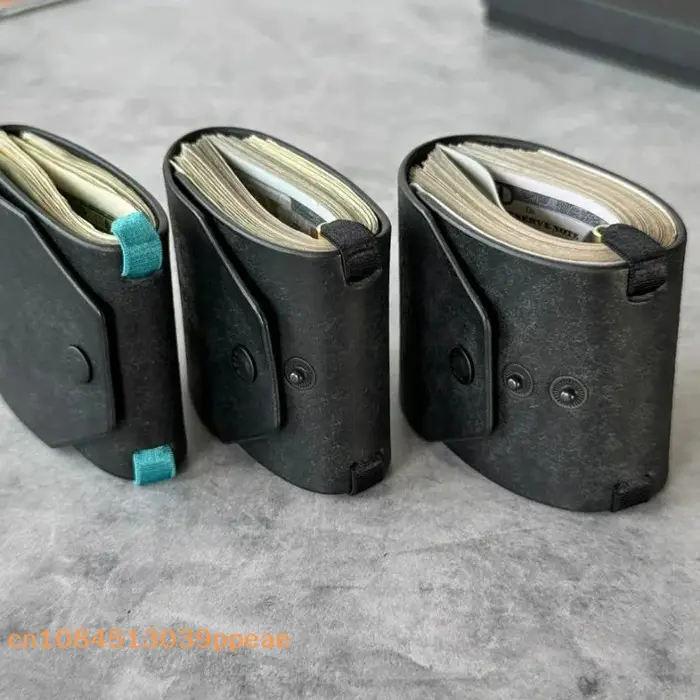 Porte-monnaie à accès rapide — Portefeuille en cuir PU / Porte-billets — Clip organisateur