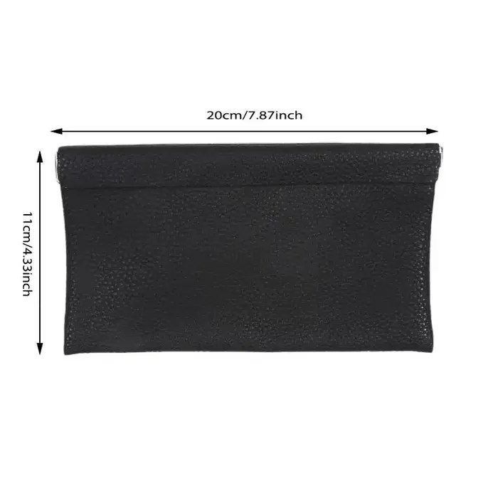 Portefeuille long minimaliste ultra-fin en cuir véritable pour femmes