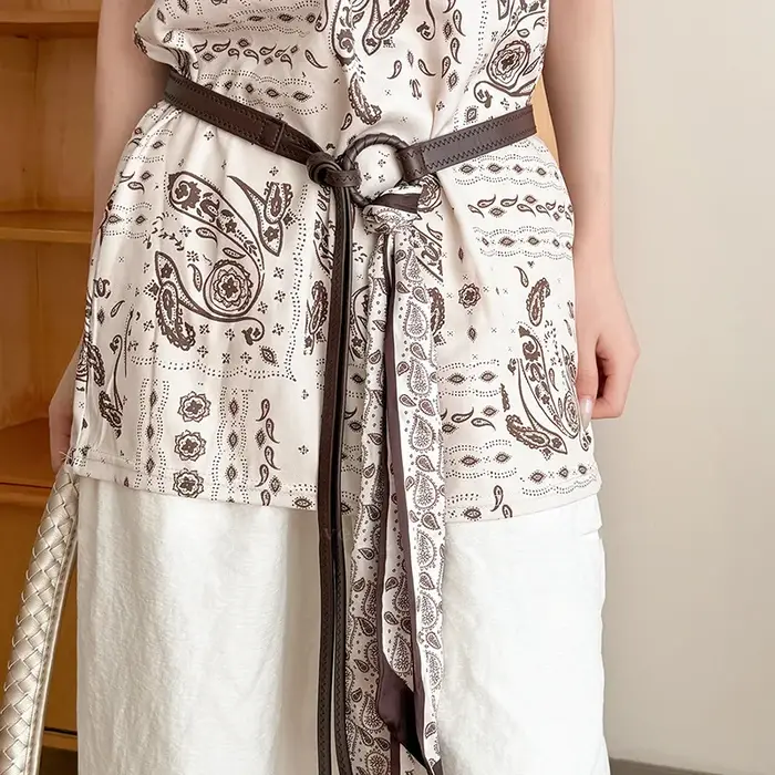 Accessoires de ceinture en soie pour femmes