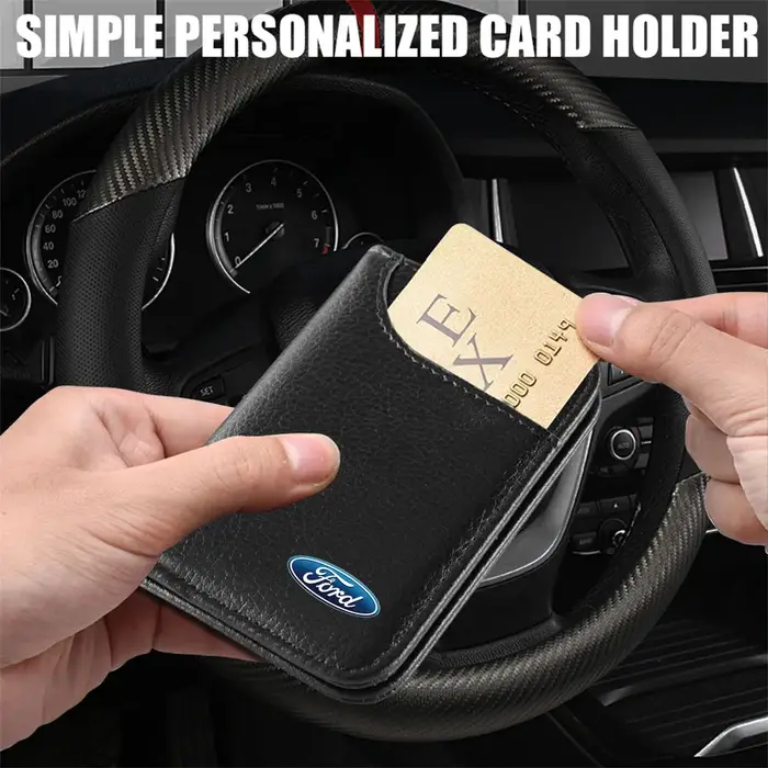 Porte-carte d'identité et permis de conduire portable pour voiture