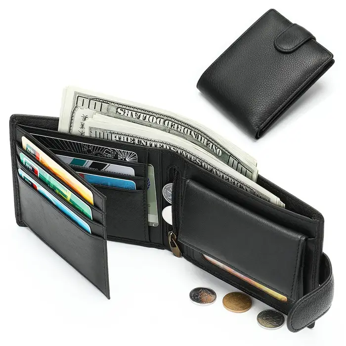Nouveau portefeuille pour hommes porte - cartes haute qualité HASP