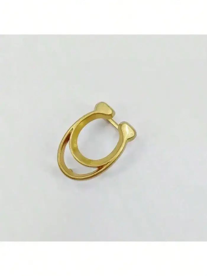 1 ceinture élégante pour femme, avec une boucle en forme de lettre « C » dorée. Cette ceinture à la