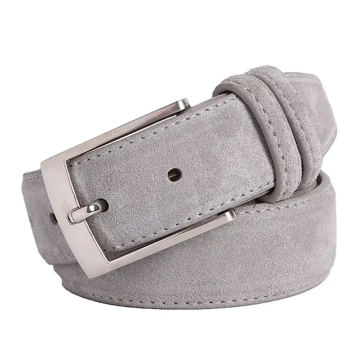 Nouvelle Collection 2026 : Ceinture en Cuir Véritable Velours de Marque Tendance pour Hommes
