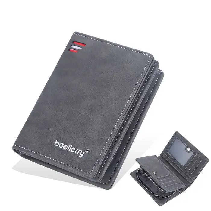 Nouveaux portefeuilles en cuir pour hommes de haute qualité fermeture éclair court design portefeuille Hipster porte-cartes de crédit Inserts porte-monnaie Vintage Walltes
