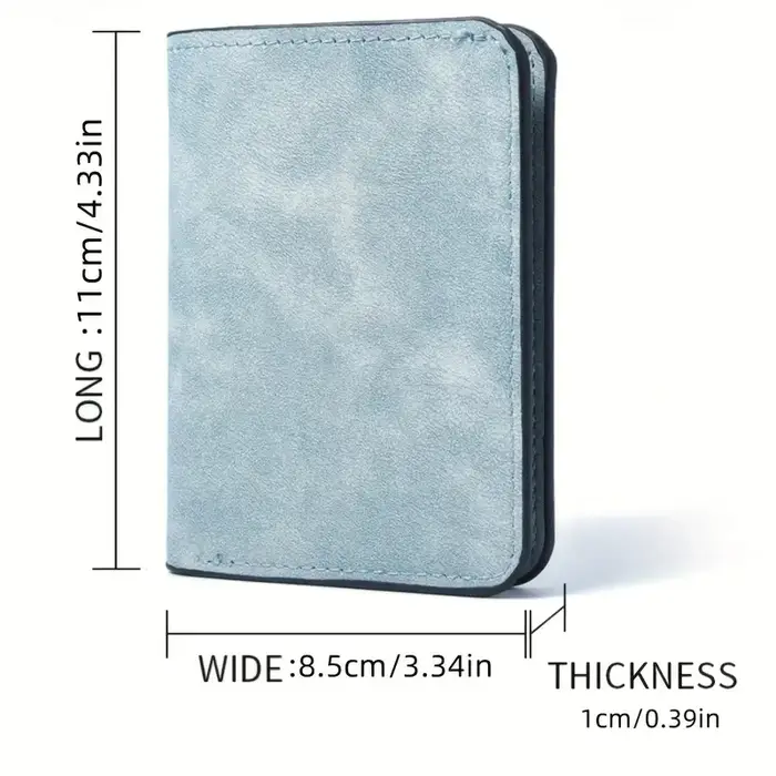 Portefeuille slim pour homme avec plusieurs fentes pour cartes et porte-carte d'identité
