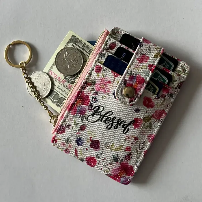 Portefeuille mince en cuir PU pour femmes