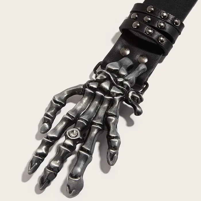 Desinger ceintures pour femmes de haute qualité marque de luxe Punk Goth Rivet noir jean unisexe hommes ceinture patte