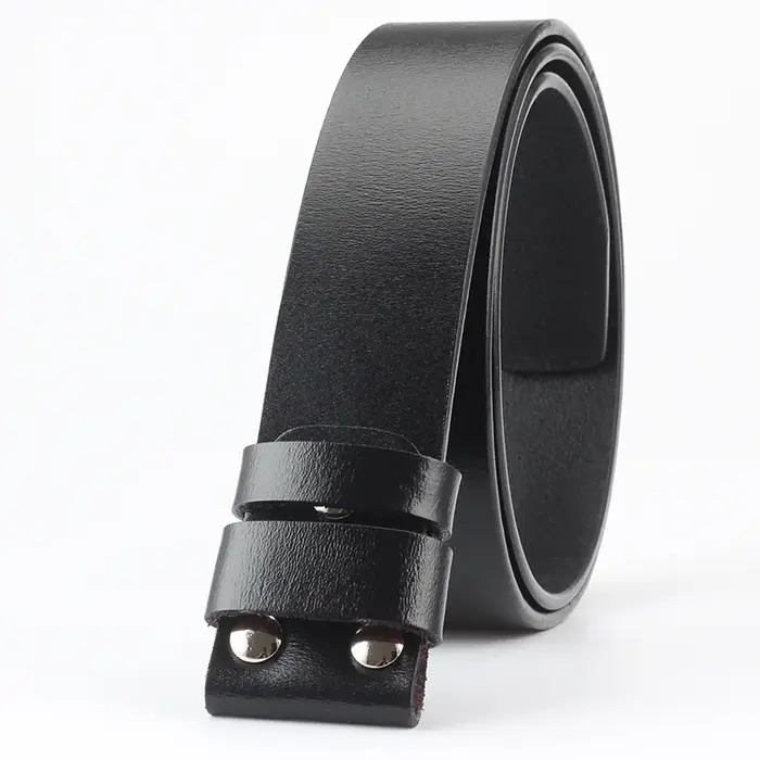 Ceinture en cuir de vache véritable pour homme sans boucle, accessoires de ceinture DIY, ceintures d