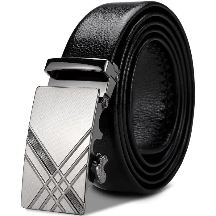 Ceinture à boucle automatique pour hommes, ceinture double couche, ceinture de taille multifonctionn