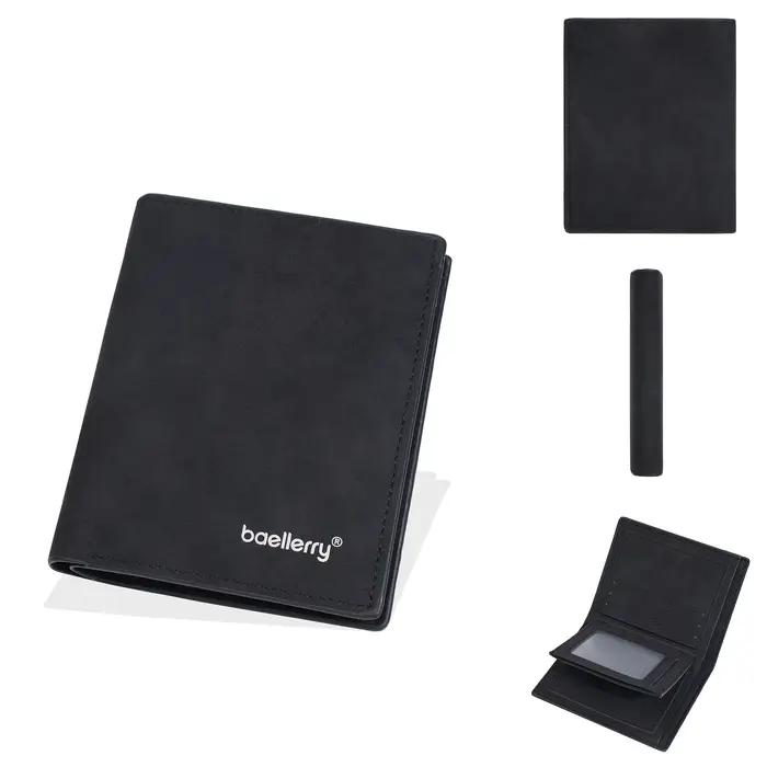 Baellerry haute qualité hommes court portefeuille porte-Photo Simple mince mâle porte-monnaie porte-