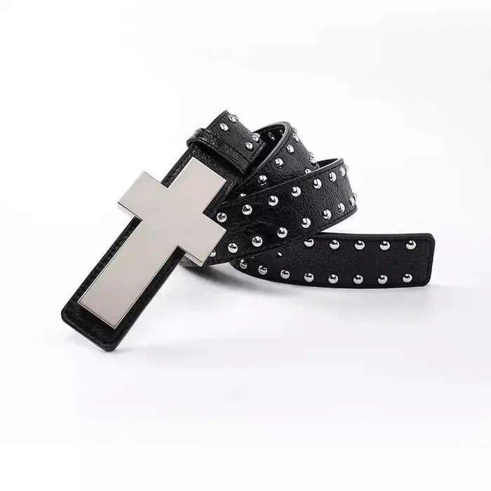 Ceinture Punk Croix pour Hommes Femmes