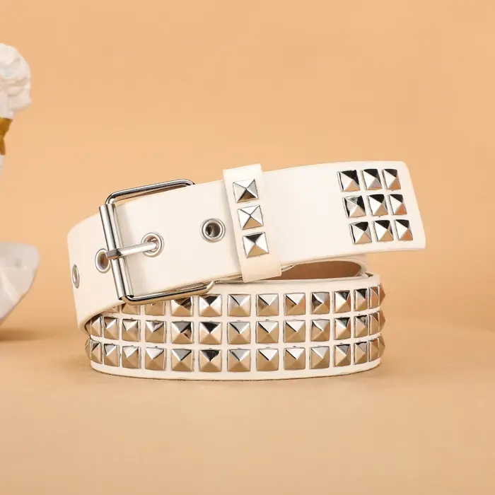 Tendance Rivet ceinture métal lourd