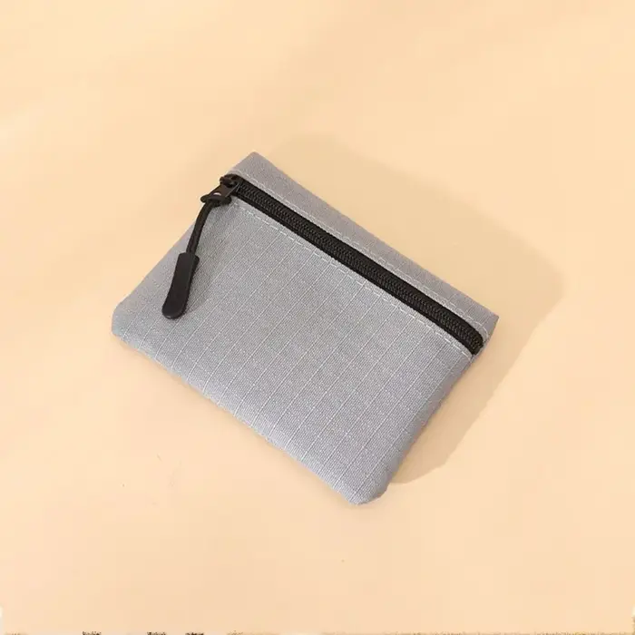 Mini porte-monnaie en toile solide unisexe
