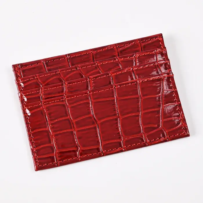 Portefeuille porte-cartes motif Crocodile en cuir Pu pour femmes