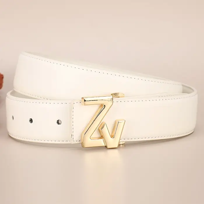 Nouvelle ceinture en cuir large de 34mm pour femmes