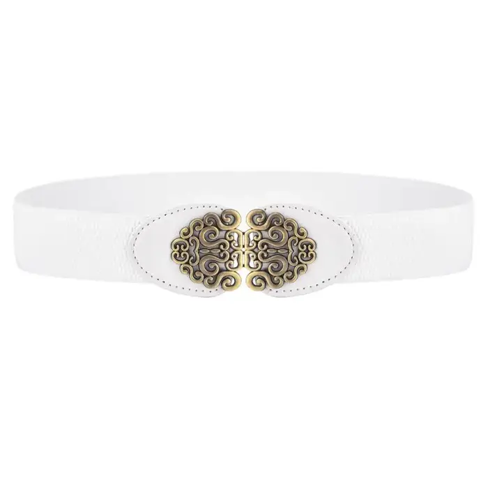 Ceinture élastique rétro extensible pour femmes, large, accessoire de mode pour filles, adapté à l'a