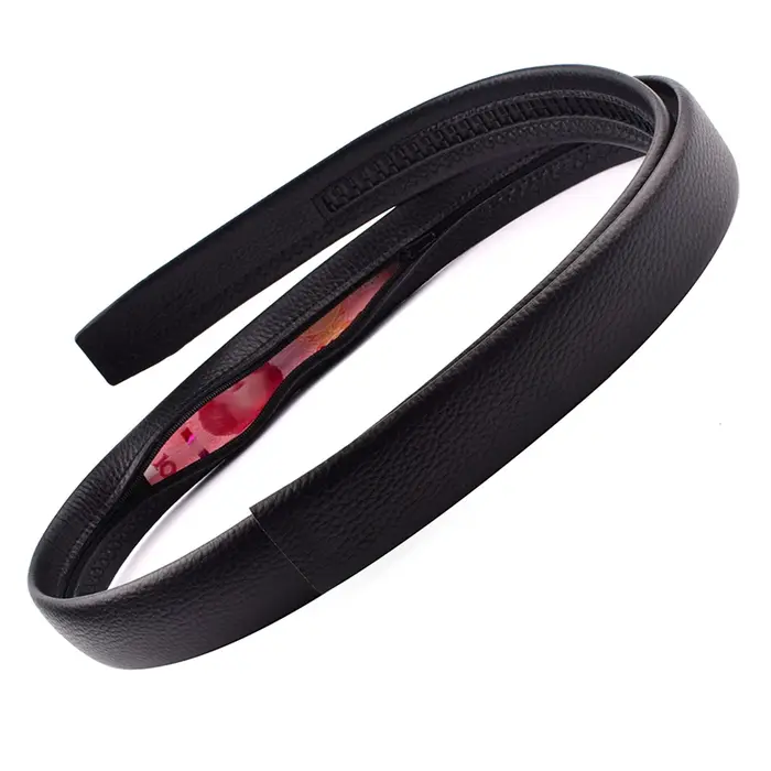 Ceinture antivol en cuir véritable pour hommes et femmes