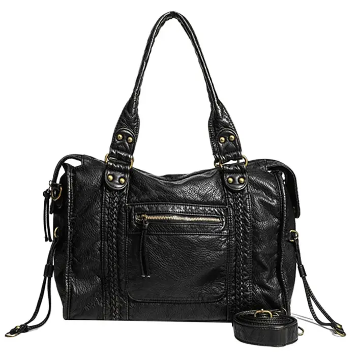 Sac à bandoulière rétro en cuir pour femmes