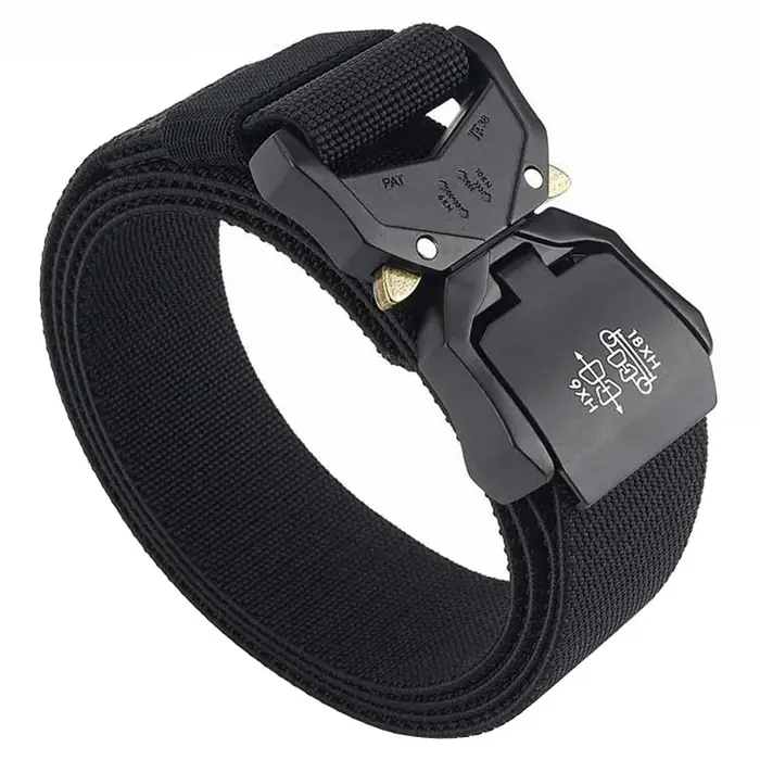VATLTY 140cm ceinture élastique pour hommes en alliage d'aluminium boucle à dégagement rapide ceintu