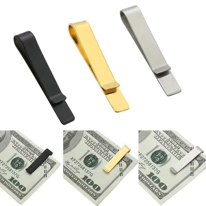 1 pièce Porte-billets et cartes en acier inoxydable