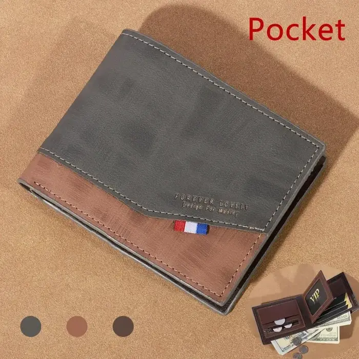 Portefeuille en cuir haute capacité pour hommes