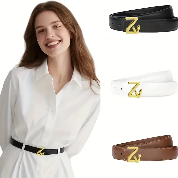Ceinture pour femme avec boucle en alliage GoldZVA