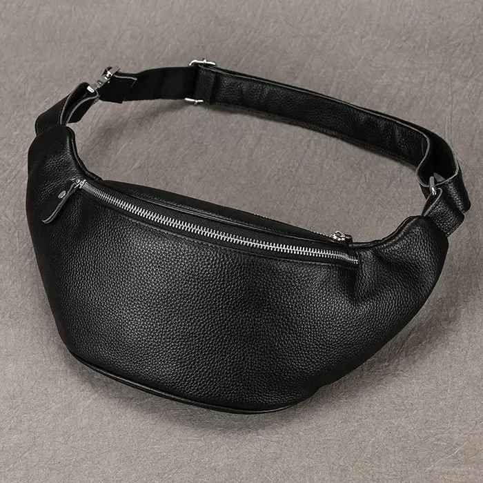 Sacs de taille en cuir véritable pour hommes