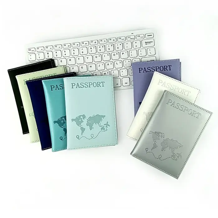 Porte-passeport en PU, couverture de passeport pour billets