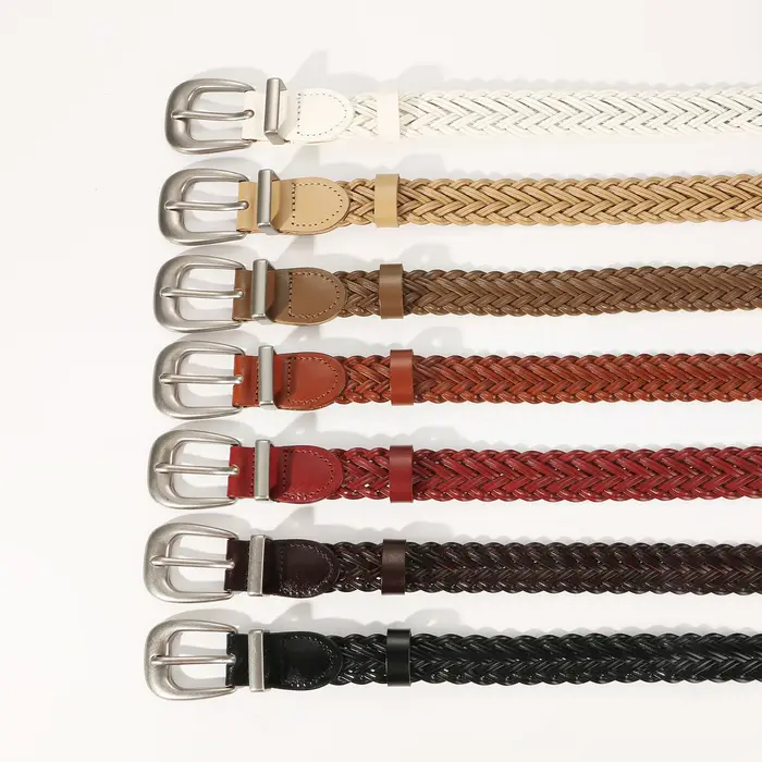 Ceinture tressée vintage pour femme