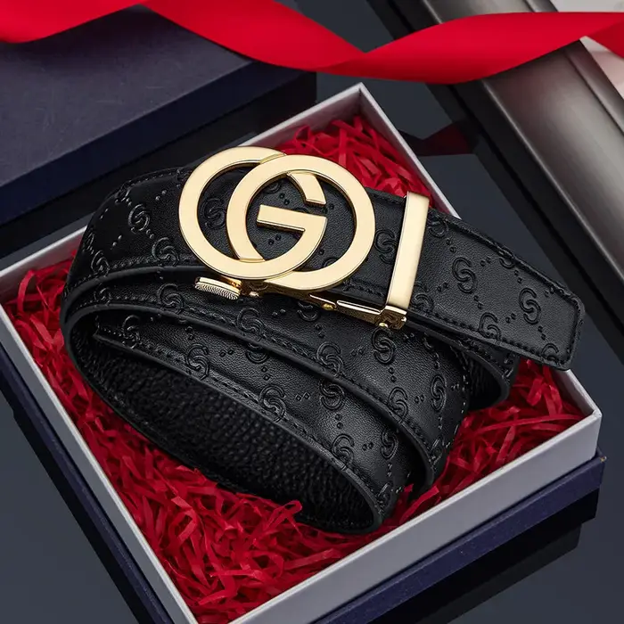 Nouveau mince 34mm hommes d'affaires ceinture formelle en cuir mâle