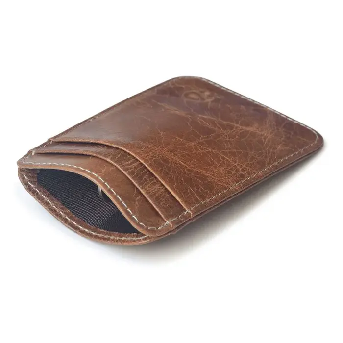 Porte-cartes en cuir véritable