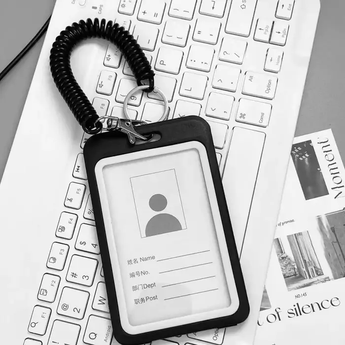 Porte-carte transparent double face adapté au