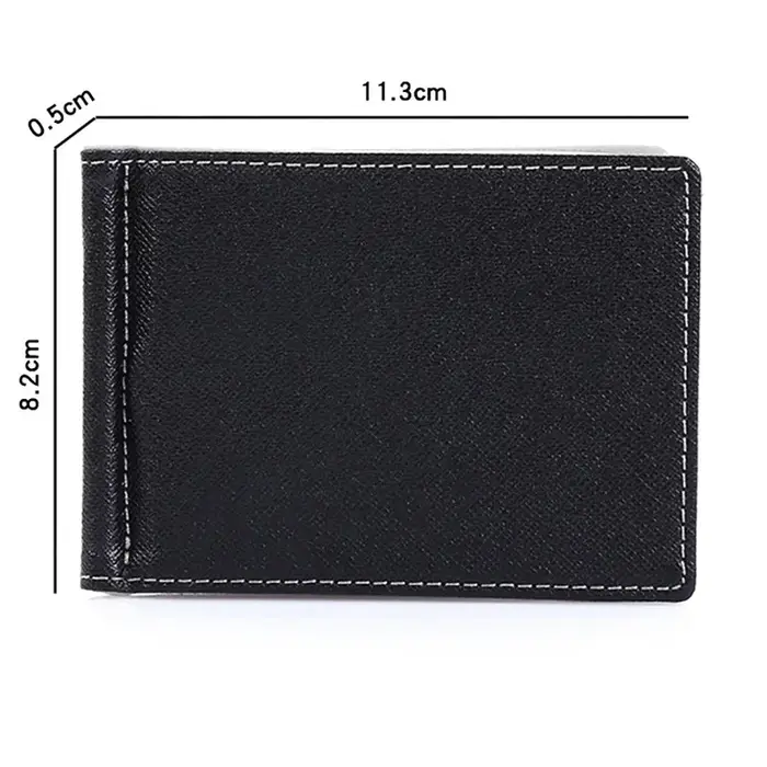 Marque hommes portefeuille peau courte portefeuilles sacs à main en cuir PU pinces à billets solide mince