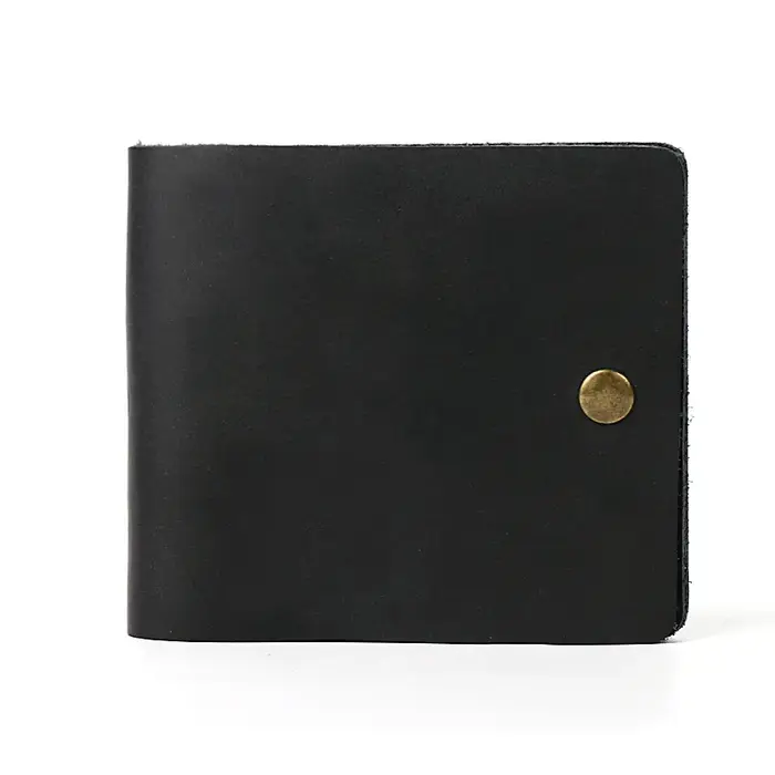 1 PC rétro minimaliste à deux volets en cuir porte-cartes pour hommes et femmes envelopper porte-car