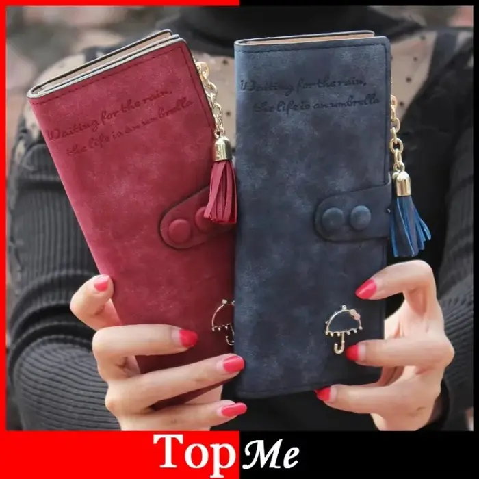 Portefeuilles pour femmes en cuir PU mat