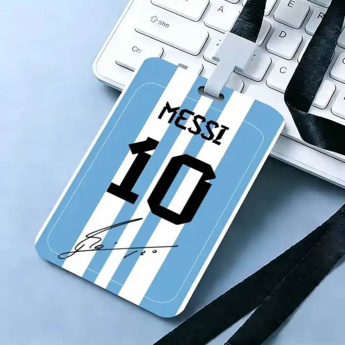Porte-carte d'identité, porte-badge, porte-clés, cordon de cou, étui pour cartes de travail, avec mo