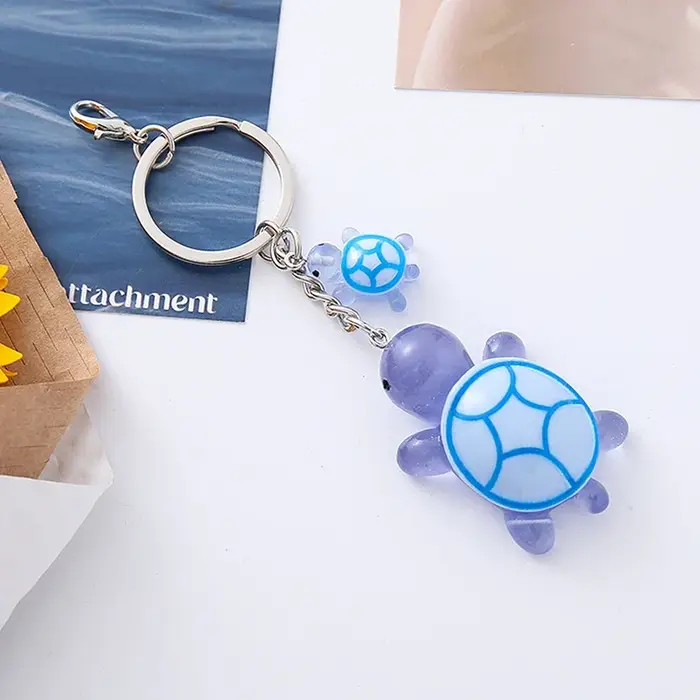 Porte-clés tortue lumineuse 3D