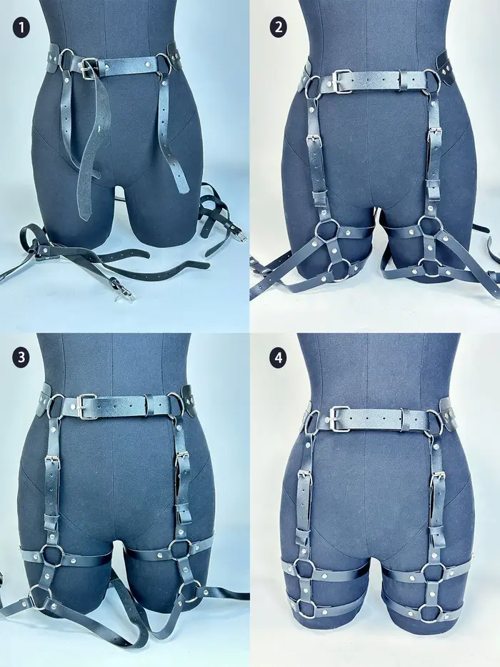 Ceinture en cuir vegan tendance avec boucle pour femme
