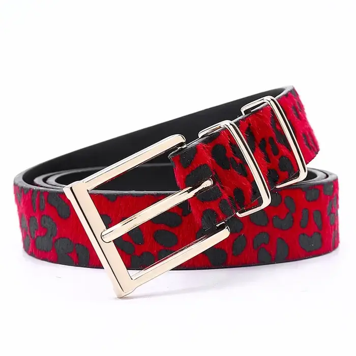 Ceinture en cuir léopard pour femmes, mode décontractée, polyvalente, manteau, accessoires en jean, 