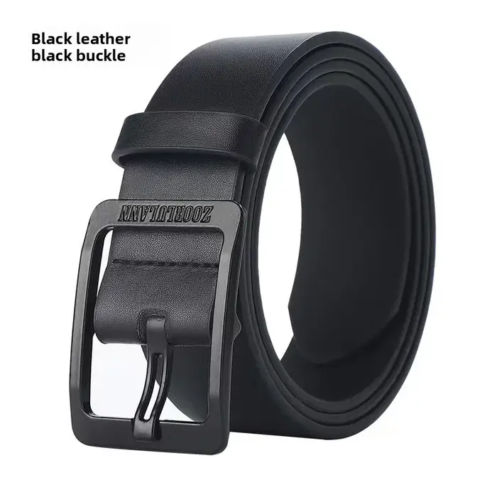 Ceinture en cuir PU noir pour homme