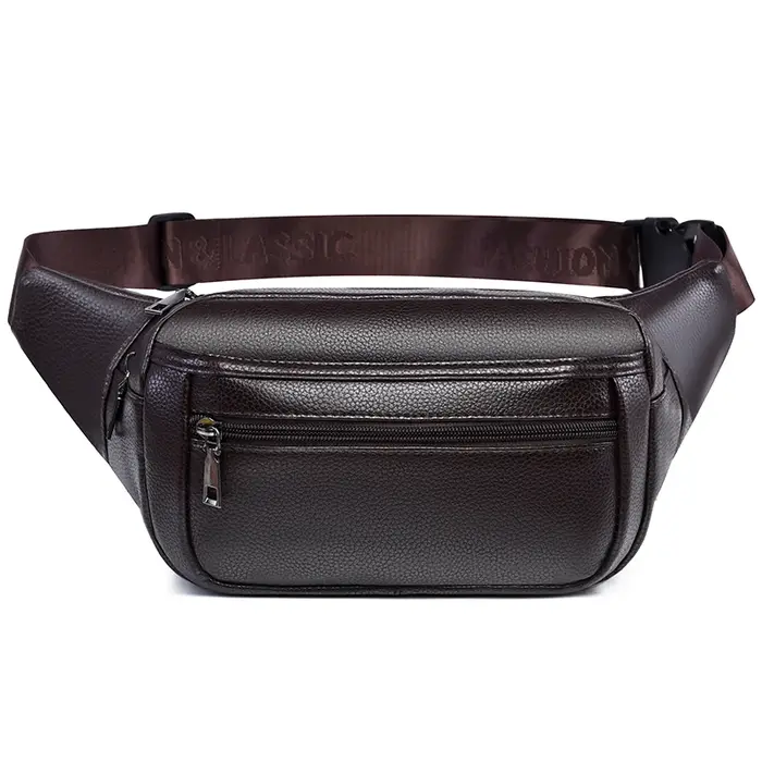 Sac de taille en cuir pour hommes, sac banane rétro, sac banane de poitrine, ceinture de hanche à ba