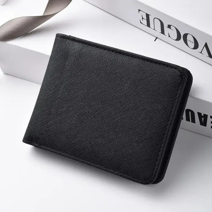 Portefeuille classique rétro en cuir PU pour hommes