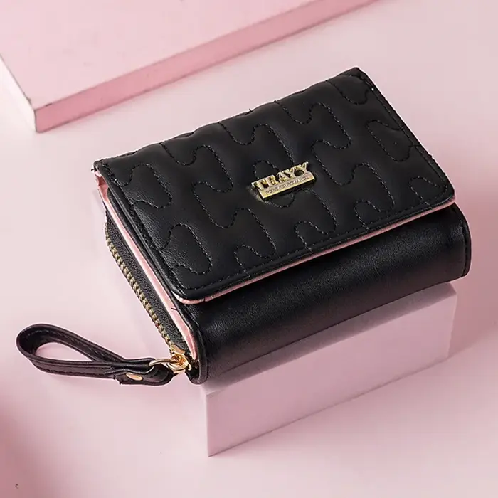 Petit portefeuille pour femme en cuir, mini portefeuilles féminins, porte-monnaie tendance, porte-ca