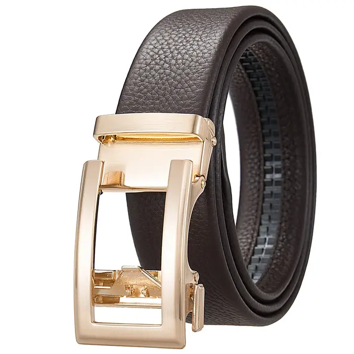 Ceintures d'affaires pour hommes en cuir véritable automatique