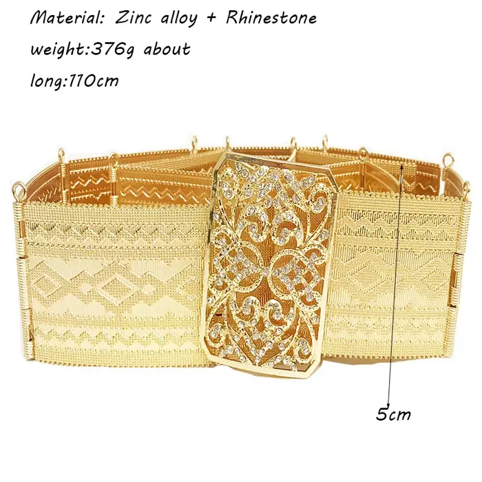 Ceinture en métal sculptée Vintage pour femmes, élégance fine, chaîne de taille personnalisée, robe de mariée en cristal, boucle carrée, bijoux