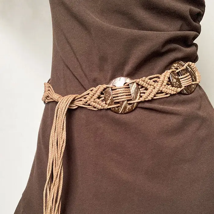 Ceinture tressée pour femme